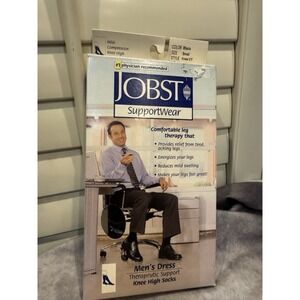Jobst Men's Black‎ Small Dress Knee Socks Closed Toe 8-15 mmHg NOS